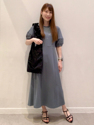 GU公式 | ランタンスリーブワンピース(5分袖)Z+E