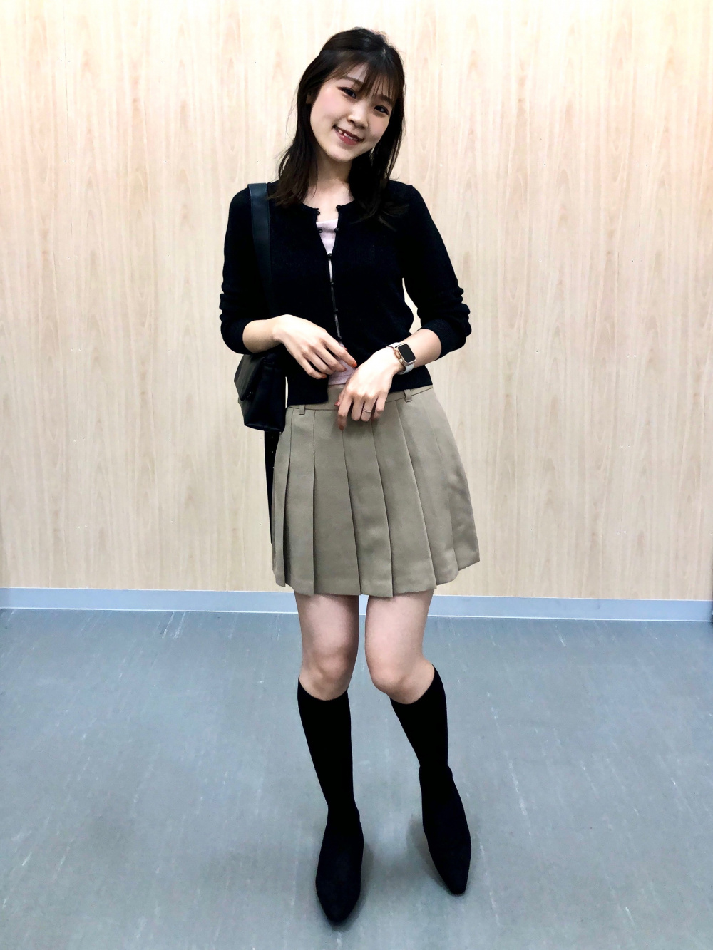 ラムブレンドVネックカーディガン(長袖)、チュールロング ラムブレンドVネックカーディガン(長袖)、チュールロング