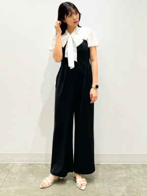 希少　レア　高級墨　送料込み GU公式 | シアーボウタイブラウス(半袖)Z+E