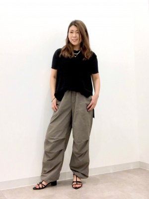 GU公式 | ウォッシャブルフレンチスリーブセーター