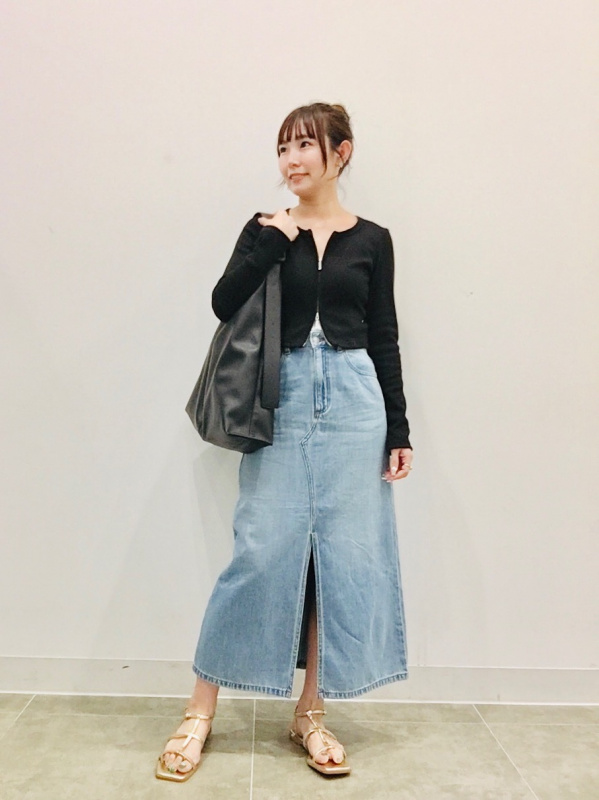 リブダブルジップカーディガンQ（レディース）の着用コーディネート