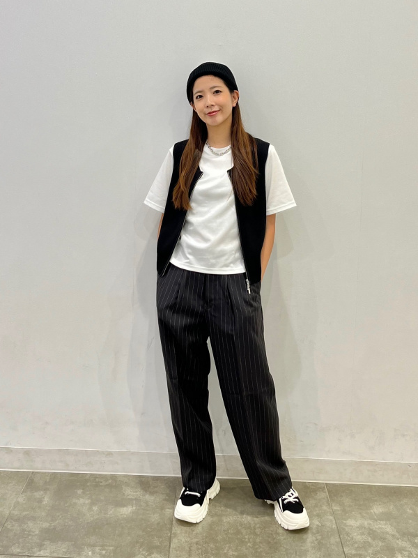 ★新 品★GU ツータックバギースラックス ストライプ Sサイズ ツータックバギースラックス(ストライプ)(セットアップ可能