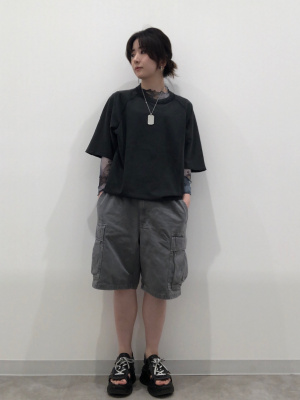 GU公式 | デニムワイドカーゴハーフパンツ