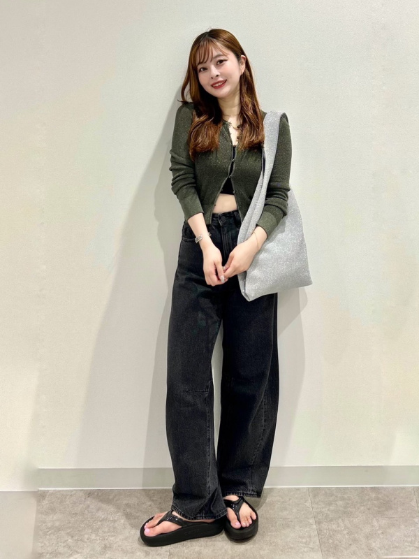 NeRichoページ シアーラメショートカーディガンZ+E（レディース）の着用