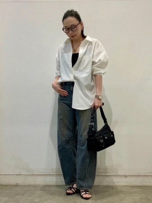 GU公式 | オーバーサイズシャツ(長袖)(UVカット機能付き)