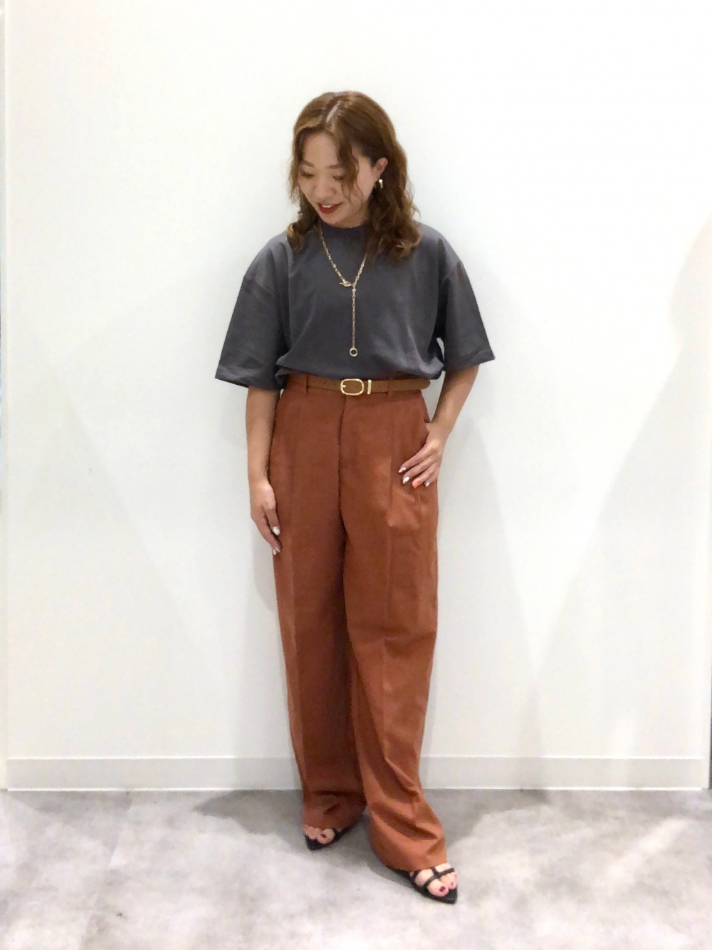 リブタートルネックセーター(長袖)、2ピースコート(チェック) by