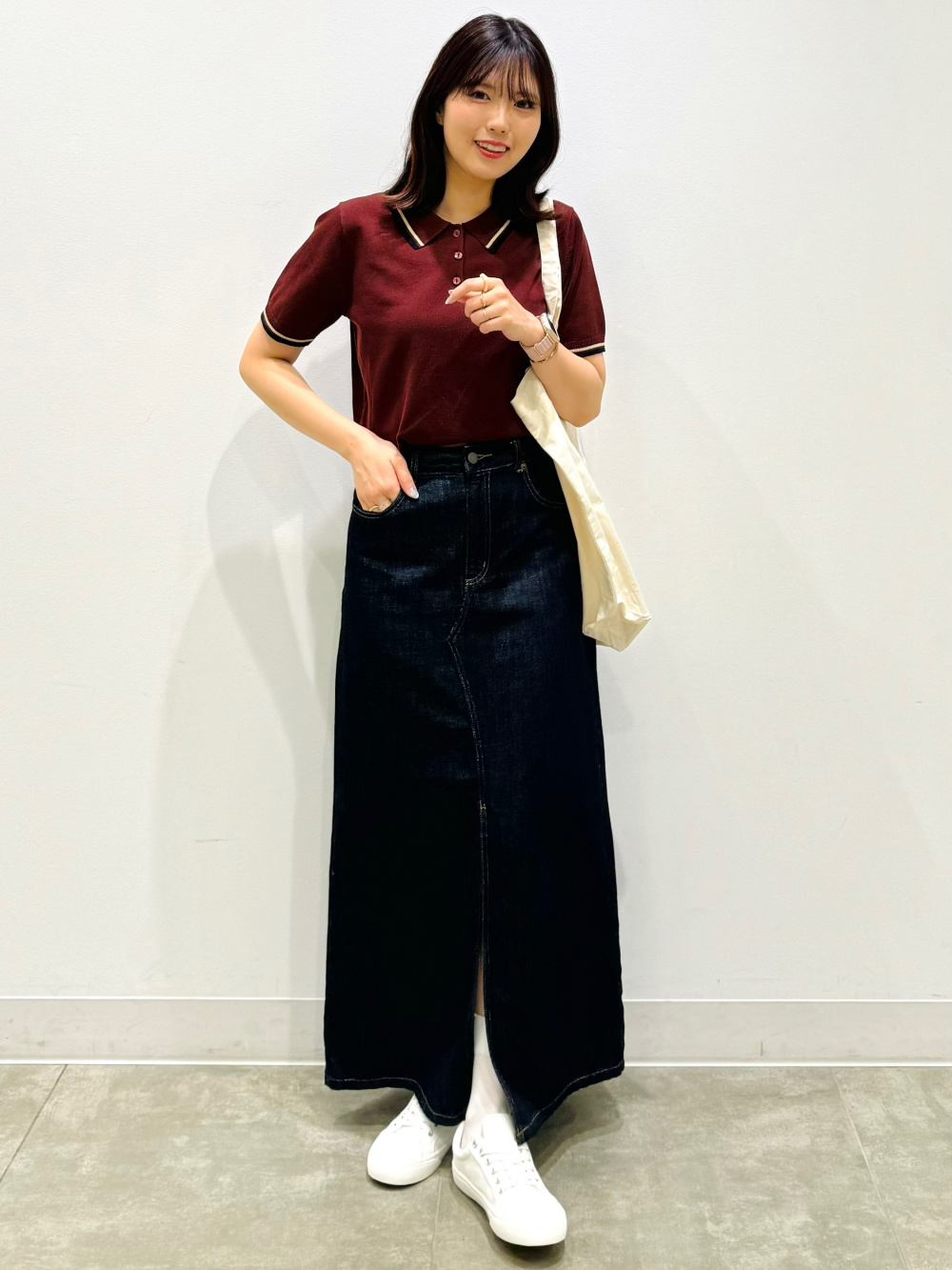 ブラフィールクロップドチューブトップ、ストライプオーバーサイズ