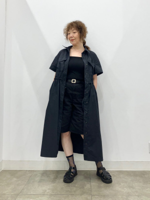 特価！ライトデニム ハーフスリーブプルオーバー】直営店限定 インレイデニム切り替えプルオーバー（55-21CM50-205）｜パープル