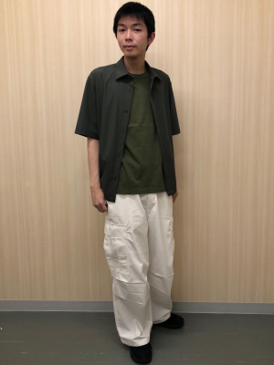 GU公式 | ナイロンストレッチシャツ(5分袖)SW+E(セットアップ可能)