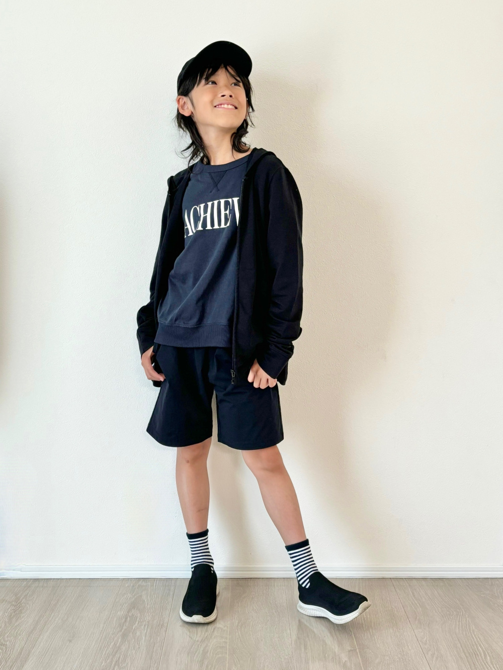 KIDS(男女兼用) ドライサファリシャツ(5分袖)(セットアップ可能