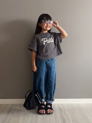 GU公式 | GIRLSグラフィックT(半袖)(Paris)