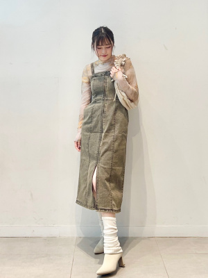 GU公式 | デニムフロントジップワンピース