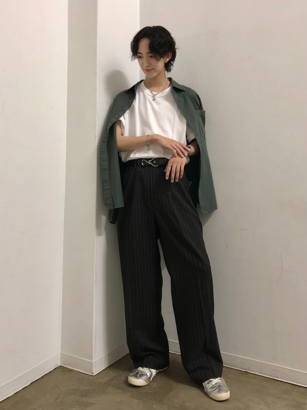 ★ラスト★GU ツータックバギースラックス ストライプ Sサイズ ☆新 品☆GU ツータックバギースラックス ストライプ Sサイズ GU