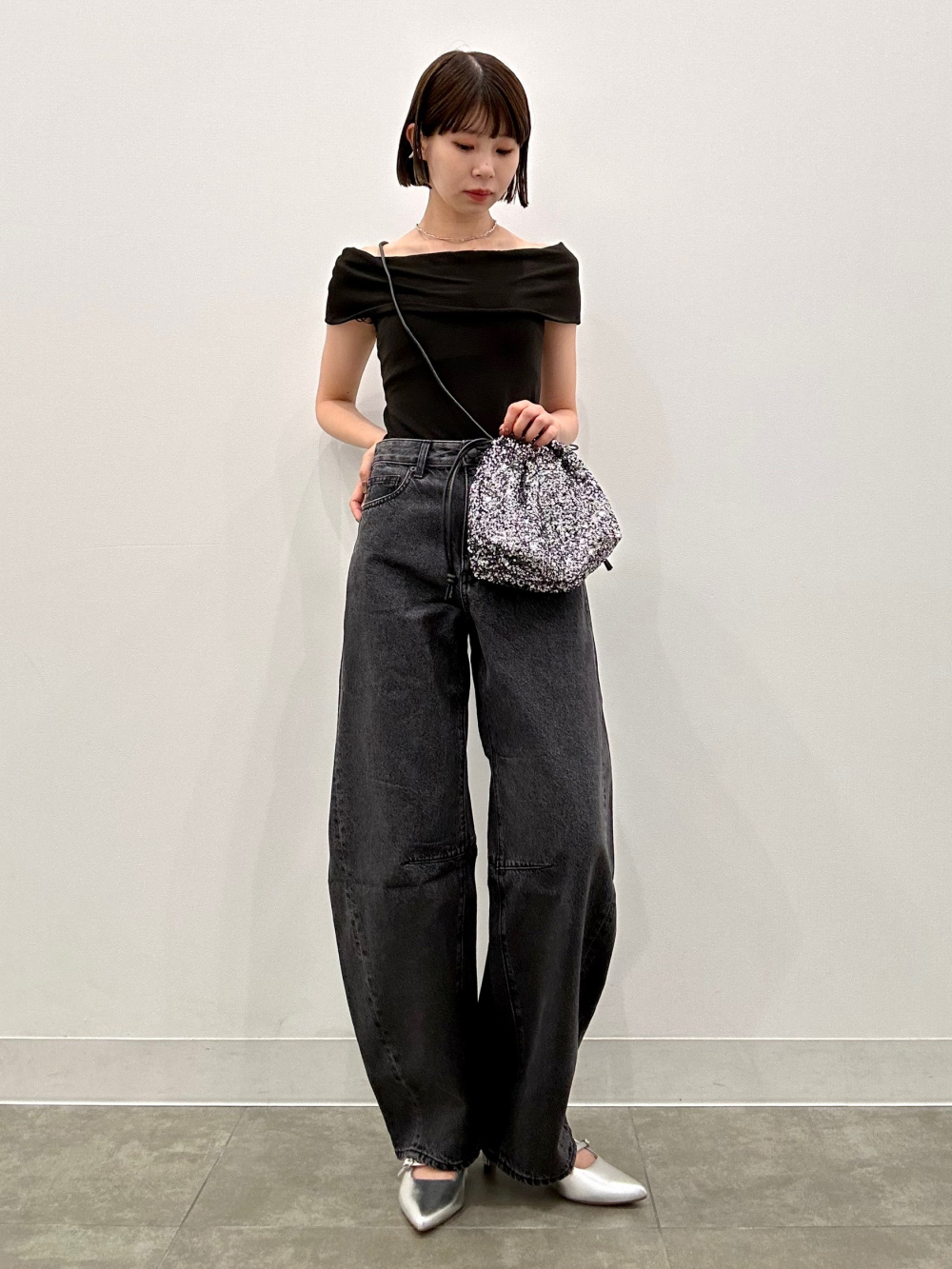 styling/ オフショルダー ブラック キャミソール ct25722-10116_1.jpg