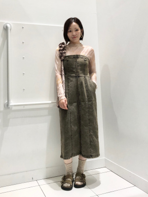 GU公式 | デニムフロントジップワンピース