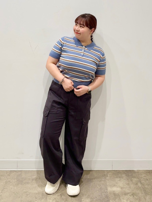 GU公式 | マルチボーダーポロセーター(半袖)Q