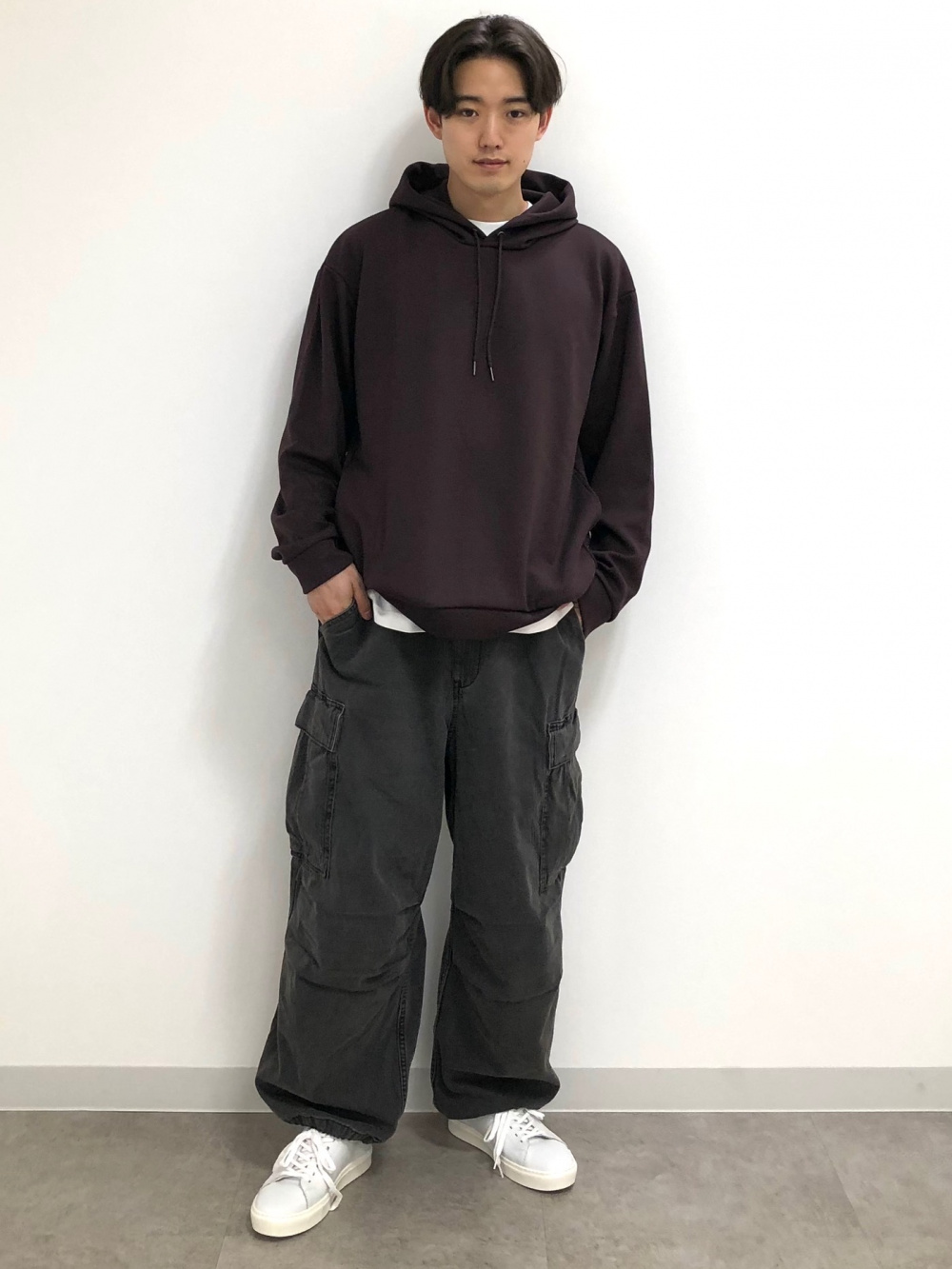 リブブルゾン UNDERCOVER、グラフィックT(5分袖) UNDERCOVER 5」の着用