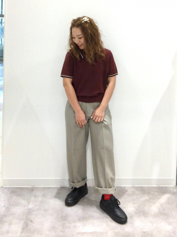 ツータックバギースラックス(チェック)(セットアップ可能