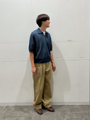 GU公式 | ウォッシャブルニットスキッパーポロシャツ(5分袖)