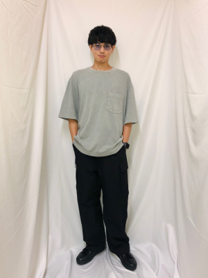 GU公式 | ウォッシュドワイドクロップドT(5分袖)