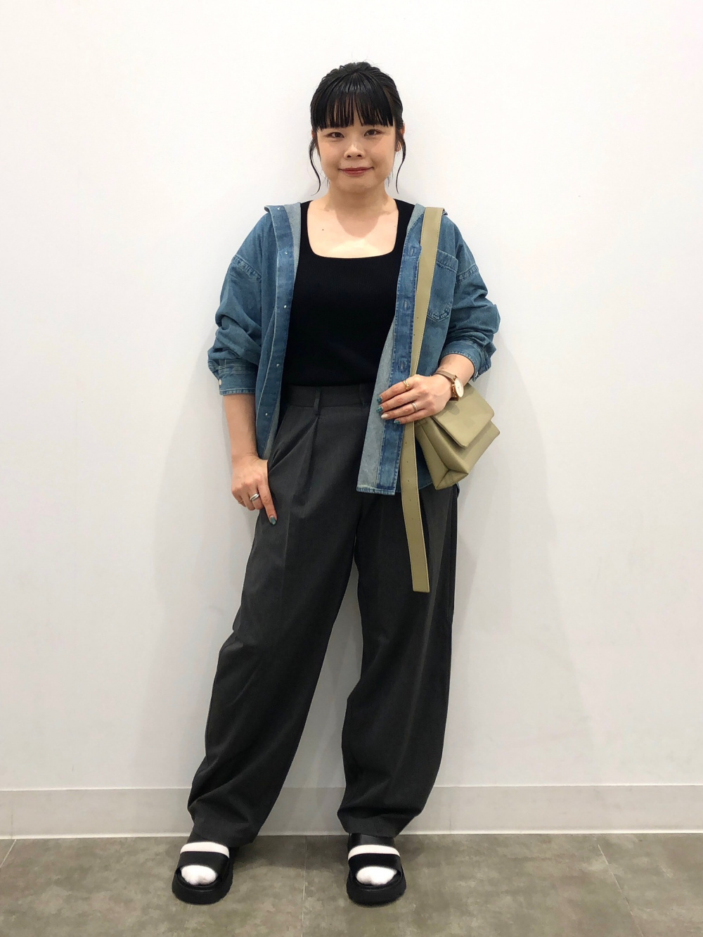 透かし編みカーディガン(長袖)、リネンブレンドバックオープン