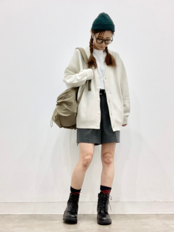 ドライポンチクルーネックT(5分袖)(ボーダー)（メンズ）の着用