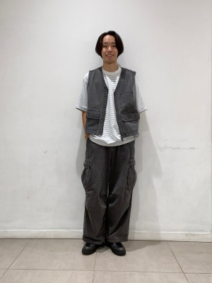 GU公式 | ドライポンチクルーネックT(5分袖)(ボーダー)