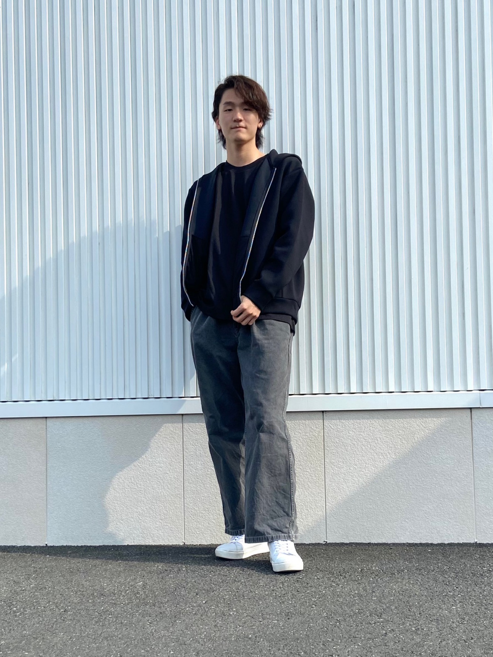 スウェットプルパーカ(長袖)(裏起毛)、デニムオーバーサイズジャケット