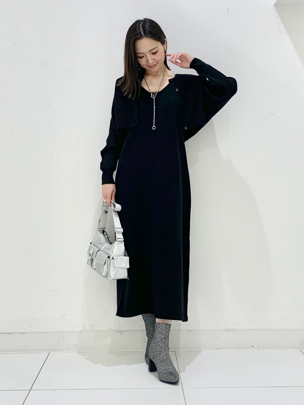 2ピースカーディガンセットワンピース、ブラフィール2WAYクロップド