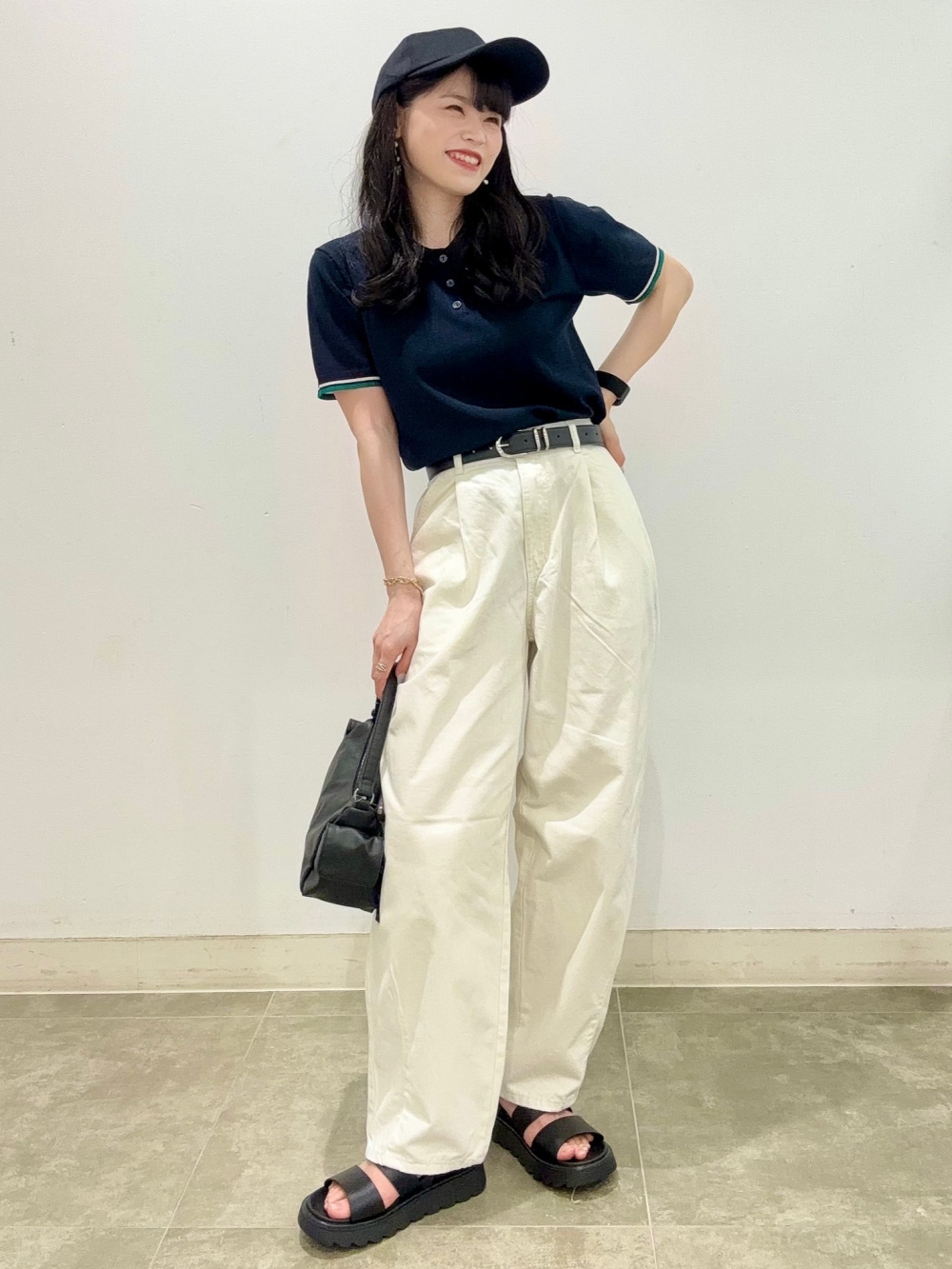 透かし編みカーディガン(長袖)、リネンブレンドバックオープン