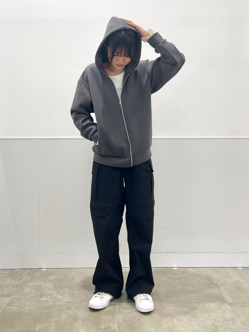 デニムフーディブルゾンNT+E、コンバーチブルワイドカーゴパンツ