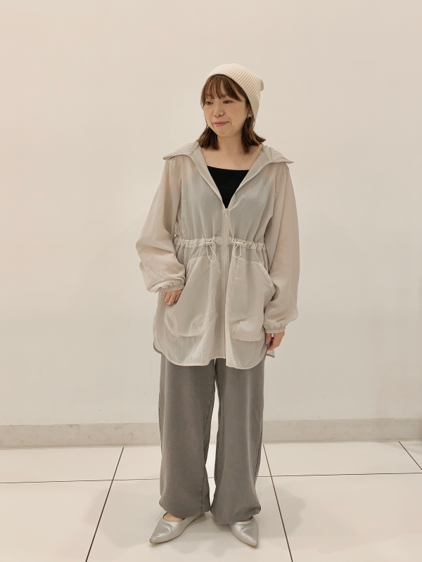 GU - ジーユー UVカットシアーロングパーカー ドライフレンチスリーブチュニック、UVカットシアーロングパーカGA+Eの