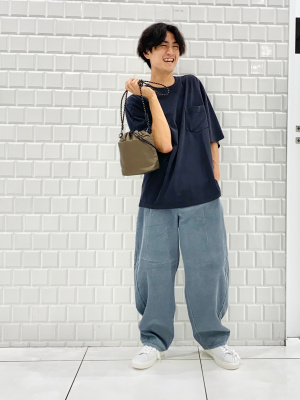 ‪‪❤︎‬出品 GU公式 | ウォッシュドワイドクロップドT(5分袖)