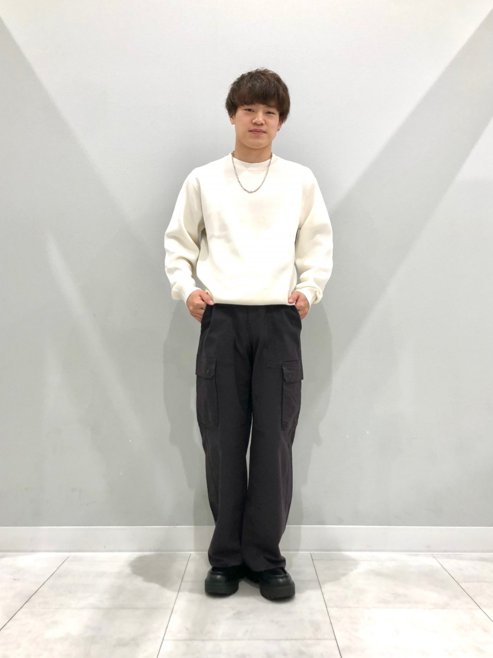 ナイロンオーバーサイズシャツ(5分袖)(セットアップ可能