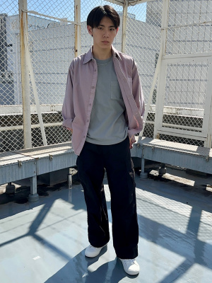 ‪‪❤︎‬出品 GU公式 | ウォッシュドワイドクロップドT(5分袖)