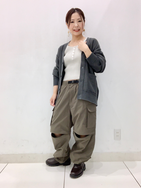 riko⭐︎ページ GU公式 | リブヘンリーネックセーター(半袖)