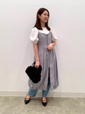 たるぎうゆ GU公式 | ボリュームスリーブT(5分袖)Z+E