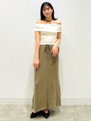 GU公式 | ストレッチソフトラウンジスカートセット(長袖)