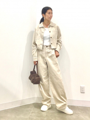 塵芥出品 GU公式 | コーデュロイバレルレッグパンツ+EC(丈長め81.0cm