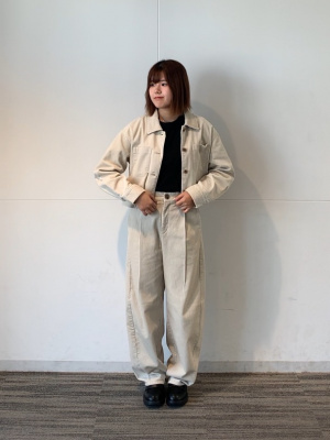 マルチサイズ ブラウス シャツ コーデュロイノーカラーショートシャツ「セットアップ可能」 レディース GU公式 | コーデュロイショートシャツ(セットアップ可能