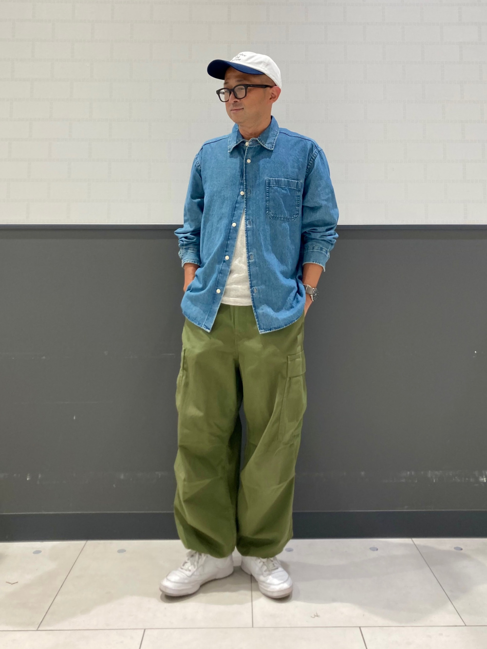 極上シルエット】 スーパーワイド ウォッシュド カーゴ