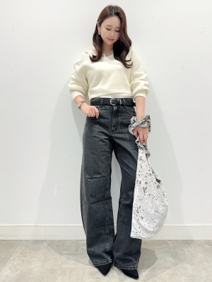 GU公式 | ベロアフリルハンドルバッグ 