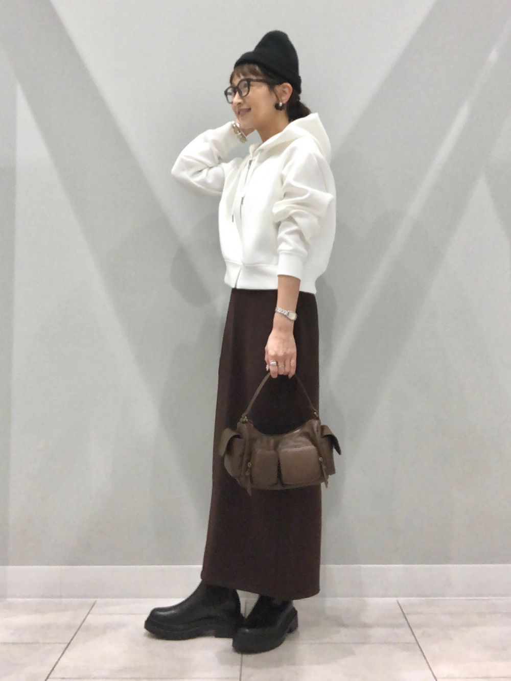 木下ページ GU公式 | ウォッシュドリブクルーネックセーター