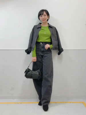 GU公式 | デニムジップアップブルゾン(セットアップ可能)