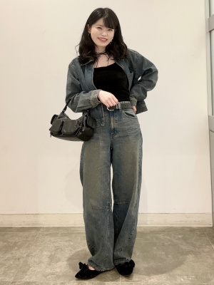 GU公式 | デニムジップアップブルゾン(セットアップ可能)