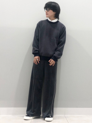 GU公式 | スムースニットクルーネックセーター(ヘリンボーン)