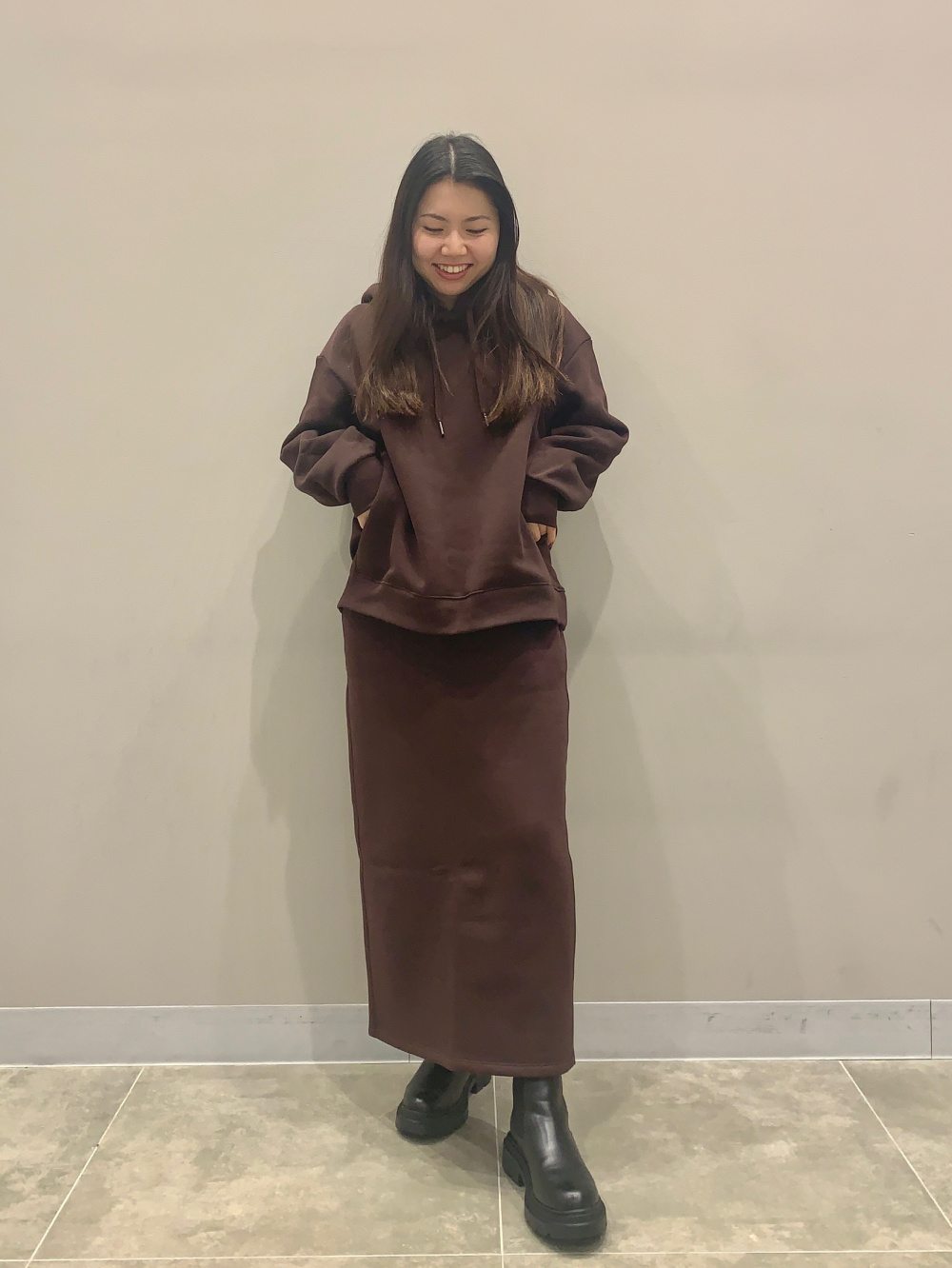 ヘビーウェイトスウェットナロースカート(24年商品)(丈標準82.5～89.5