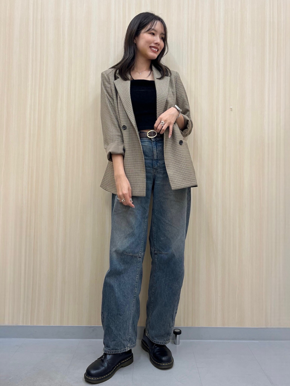 バレルレッグジーンズA+EC(丈長め81.0cm)(セットアップ可能)」の