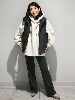 GU公式 | ケーブルニットパンツ(セットアップ可能)