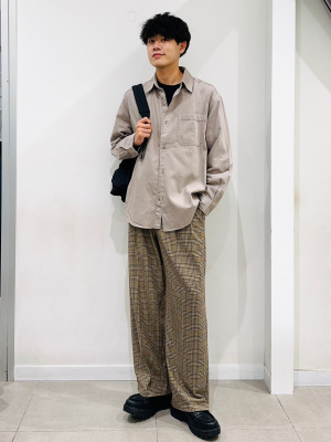 良太郎さん専用 GU公式 | タックワイドパンツ(チェック)+EC(丈長め80.0cm)